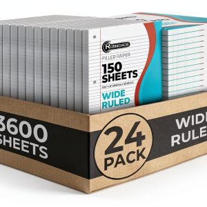Rosmonde Wide Ruled Lined Filler Paper for Binders-0
