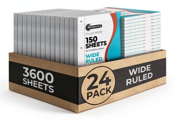 Rosmonde Wide Ruled Lined Filler Paper for Binders-0