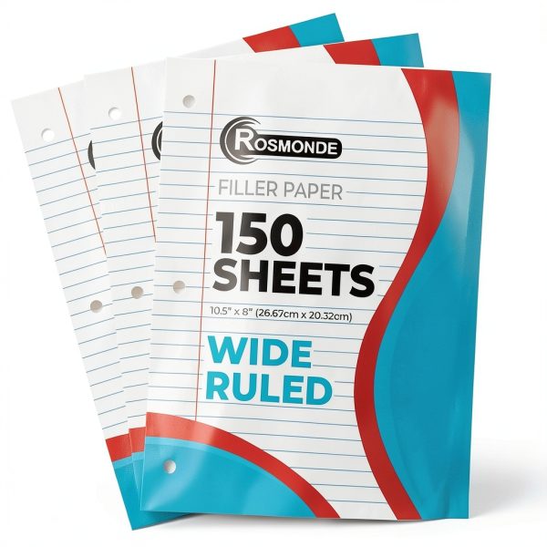 Rosmonde Wide Ruled Lined Filler Paper for Binders-8