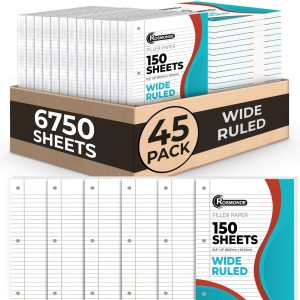 Rosmonde Wide Ruled Lined Filler Paper for Binders-0