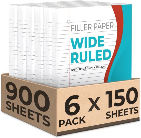 Rosmonde Wide Ruled Lined Filler Paper for Binders-0