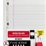 Five Star Loose Leaf Paper Reinforced 80 Sheets-0