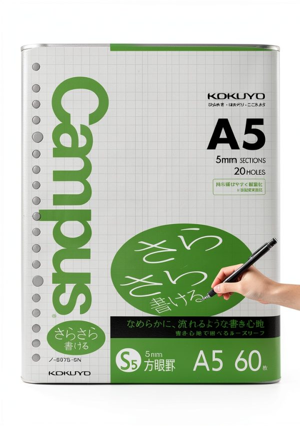 KOKUYO A5 Loose-Leaf Paper Smooth Writing 60 Sheets-0