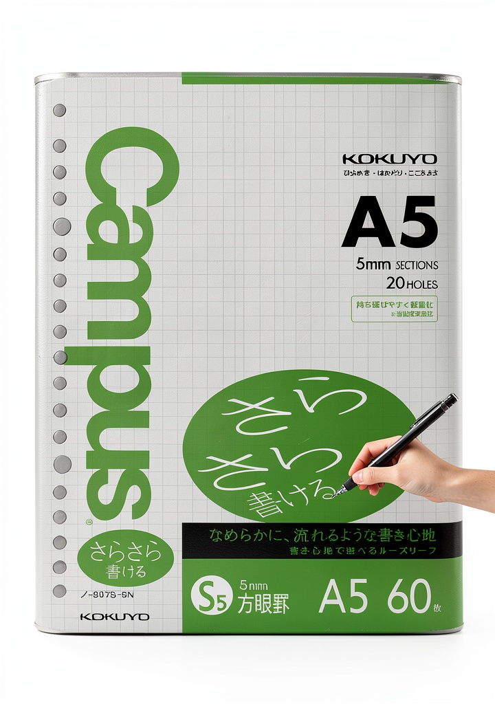 KOKUYO A5 loose-leaf paper in a binder