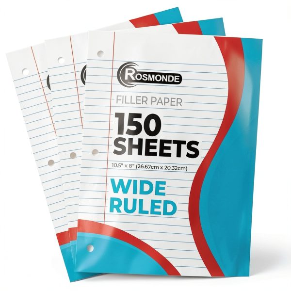 Wide Ruled Binder Paper by Rosmonde for School-7