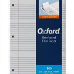Oxford Loose Leaf Paper 100 Sheets White-0