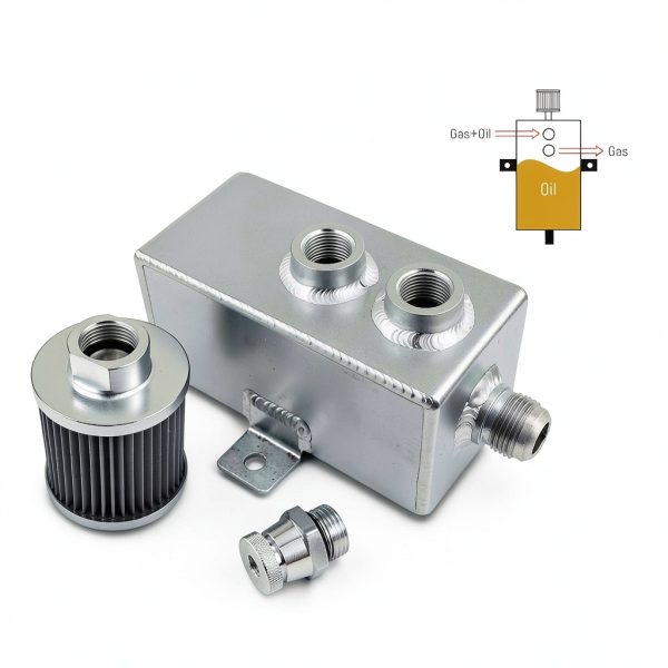 BOMLING Aluminum Oil Catch Can 1L Universal Silver-2