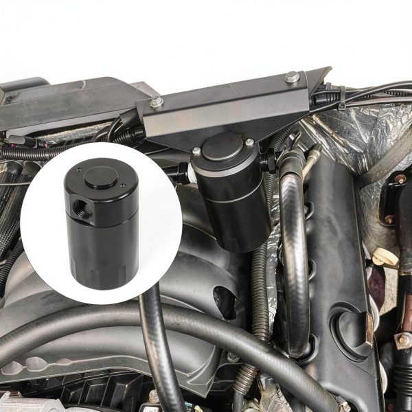 RALZAOTO Oil Separator Catch Can Kit for Chevy Silverado & GMC Sierra-4