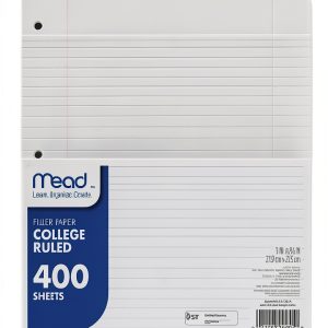 Mead College Ruled Loose Leaf Paper 400 Sheets-0