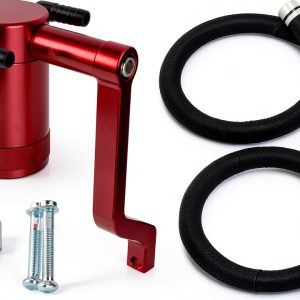 DOPPAPS Red Oil Catch Can Kit for 6.4L Dodge/Jeep 450ml with Z‑Bracket-0