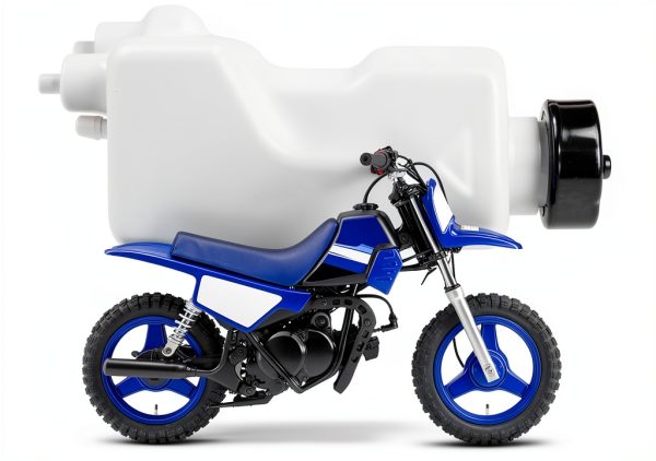 Yamaha PW50 Oil Tank Replacement by FLYPIG Durable Plastic White-3