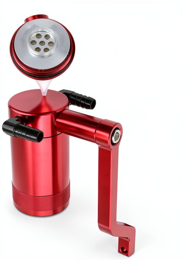 DOPPAPS Red Oil Catch Can Kit for 6.4L Dodge/Jeep 450ml with Z‑Bracket-6