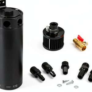 Dynoracing Oil Catch Can 750ML Black Universal Fit with Breather-0