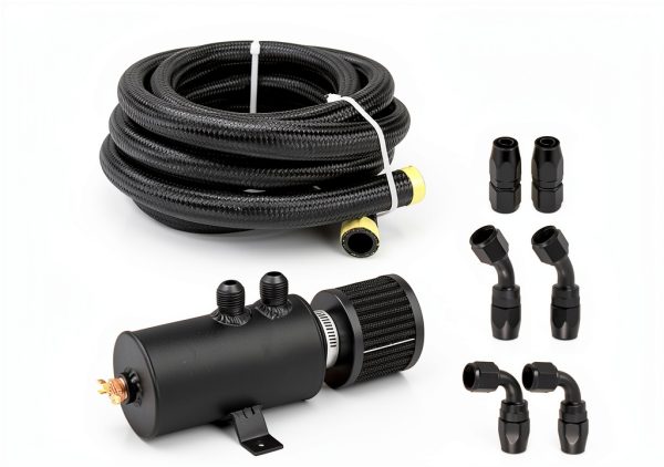 RYANSTAR RACING 750ml Aluminum Oil Catch Tank with AN10 Hose Kit-4