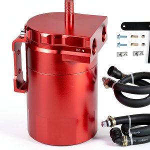 JDMON Red Oil Catch Can Kit for Ford F-150 5.0L/3.5L – Anodized-0