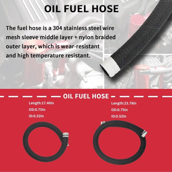DOPPAPS Red Oil Catch Can Kit for 6.4L Dodge/Jeep 450ml with Z‑Bracket-3