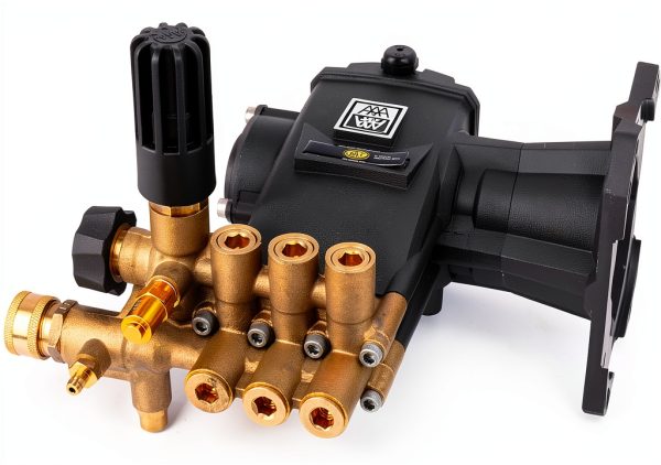53BRD35 AAA Horizontal Triplex Plunger Replacement Pressure Washer Pump Kit, 3.5 GPM @ 4000 Max PSI with 1" Hollow Shaft, Includes Siphon Tube and Hardware-0