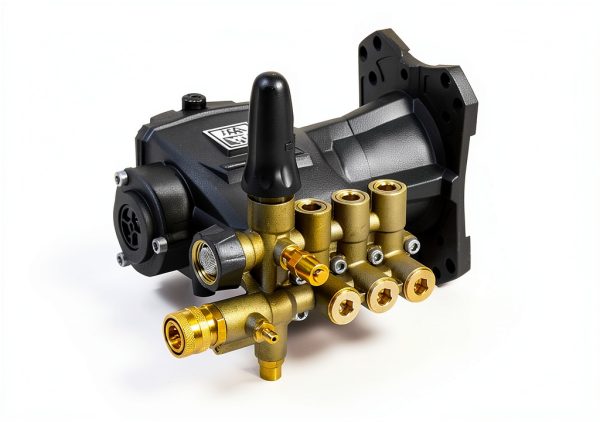 AAA Pumps 90038 Horizontal Triplex Plunger Replacement Pressure Washer Pump Kit, 3800 PSI, 3.5 GPM, 1" Shaft, Includes Hardware and Siphon Tube, for Industrial Gas Powered Machines, Black-1