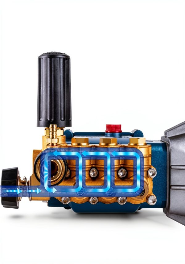 WOJET Triplex Plunger Pressure Washer Pump 4400 PSI 4 GPM Blue-4